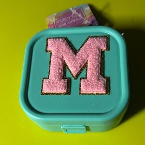 Pink and Teal Travel Jewelry Box